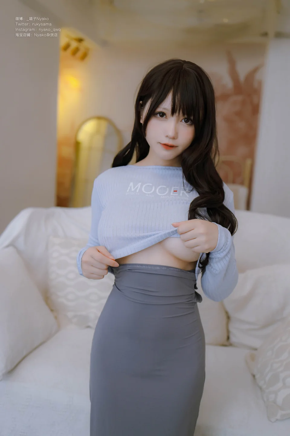 Nyako喵子 - 吉他妹妹 连衣裙 [71P,1V-712MB] tg@simisebaisi 【丝足阁】037.webp